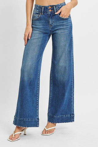 The Alexa Wide Leg Jeans-Jeans-Risen-Summit Lane Boutique, Women's Apparel and Gifts located in Grand Rapids, MI