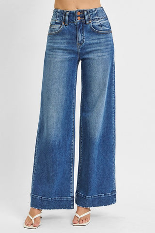 The Alexa Wide Leg Jeans-Jeans-Risen-Summit Lane Boutique, Women's Apparel and Gifts located in Grand Rapids, MI