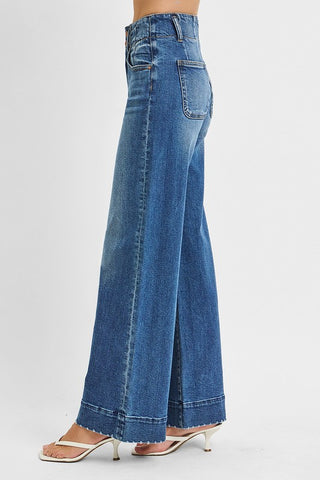 The Alexa Wide Leg Jeans-Jeans-Risen-Summit Lane Boutique, Women's Apparel and Gifts located in Grand Rapids, MI