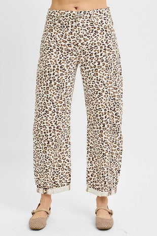 Alaina Cheetah Jeans-Jeans-Risen-Summit Lane Boutique, Women's Apparel and Gifts located in Grand Rapids, MI