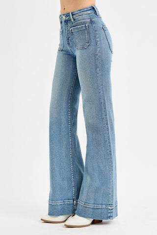 Cassie Patch Pocket Jeans-Jeans-Risen-Summit Lane Boutique, Women's Apparel and Gifts located in Grand Rapids, MI