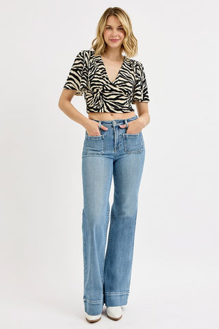 Cassie Patch Pocket Jeans-Jeans-Risen-Summit Lane Boutique, Women's Apparel and Gifts located in Grand Rapids, MI