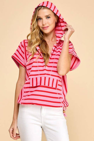 Harbor Stripe Pullover-Short Sleeves-TCEC-Summit Lane Boutique, Women's Apparel and Gifts located in Grand Rapids, MI