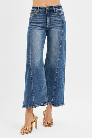 Cropped Wide Step Hem-Jeans-Risen-Summit Lane Boutique, Women's Apparel and Gifts located in Grand Rapids, MI