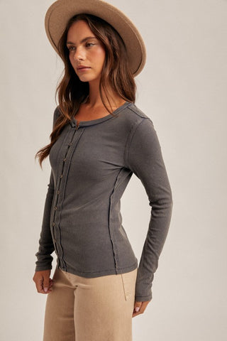 Stevie Top-Long Sleeves-Hem & Thread-Summit Lane Boutique, Women's Apparel and Gifts located in Grand Rapids, MI