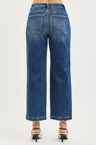 Maverick Slouchy Cropped Jeans-Jeans-Risen-Summit Lane Boutique, Women's Apparel and Gifts located in Grand Rapids, MI