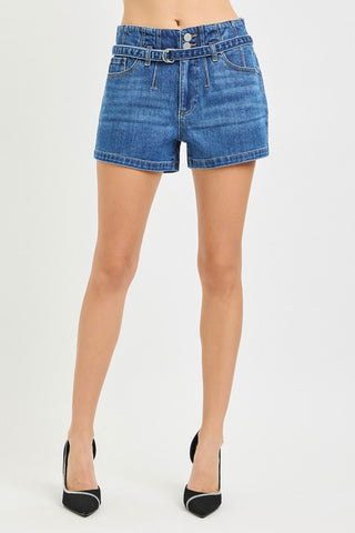 Miles Slouchy Belted Shorts-Shorts-Risen-Summit Lane Boutique, Women's Apparel and Gifts located in Grand Rapids, MI