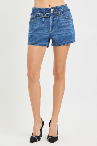 Miles Slouchy Belted Shorts-Shorts-Risen-Summit Lane Boutique, Women's Apparel and Gifts located in Grand Rapids, MI