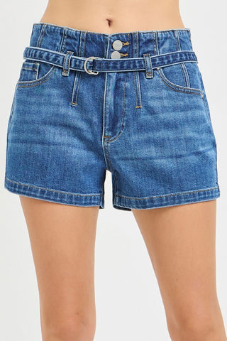 Miles Slouchy Belted Shorts-Shorts-Risen-Summit Lane Boutique, Women's Apparel and Gifts located in Grand Rapids, MI