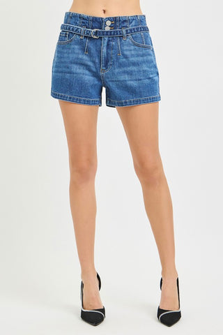 Miles Slouchy Belted Shorts-Shorts-Risen-Summit Lane Boutique, Women's Apparel and Gifts located in Grand Rapids, MI