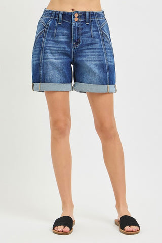 Seabreeze High Rise Denim Shorts-Shorts-Risen-Summit Lane Boutique, Women's Apparel and Gifts located in Grand Rapids, MI