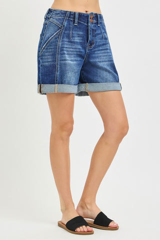 Seabreeze High Rise Denim Shorts-Shorts-Risen-Summit Lane Boutique, Women's Apparel and Gifts located in Grand Rapids, MI