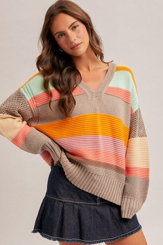 Quinn Textured Sweater-Sweaters-Hem & Thread-Summit Lane Boutique, Women's Apparel and Gifts located in Grand Rapids, MI