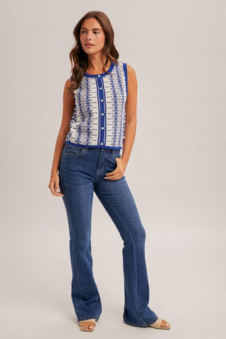 Paris Sleeveless Sweater-Sleeveless-Hem & Thread-Summit Lane Boutique, Women's Apparel and Gifts located in Grand Rapids, MI