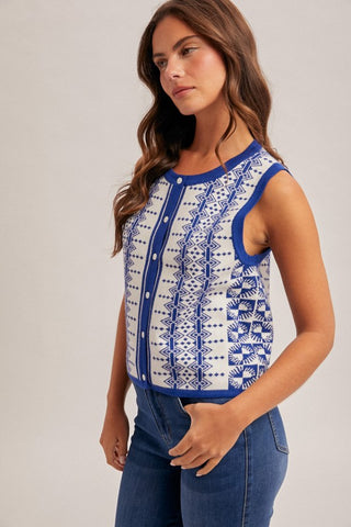 Paris Sleeveless Sweater-Sleeveless-Hem & Thread-Summit Lane Boutique, Women's Apparel and Gifts located in Grand Rapids, MI
