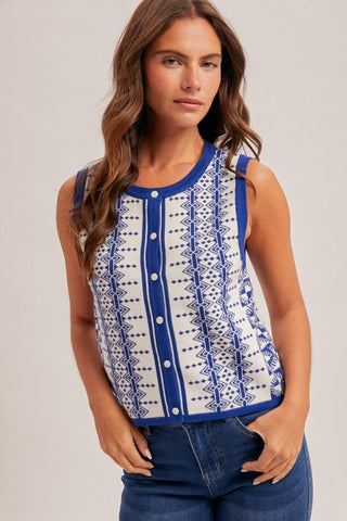 Paris Sleeveless Sweater-Sleeveless-Hem & Thread-Summit Lane Boutique, Women's Apparel and Gifts located in Grand Rapids, MI