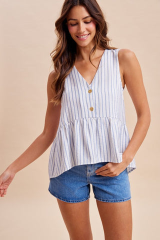 Victoria Peplum Tank-Sleeveless-Anniewear-Summit Lane Boutique, Women's Apparel and Gifts located in Grand Rapids, MI