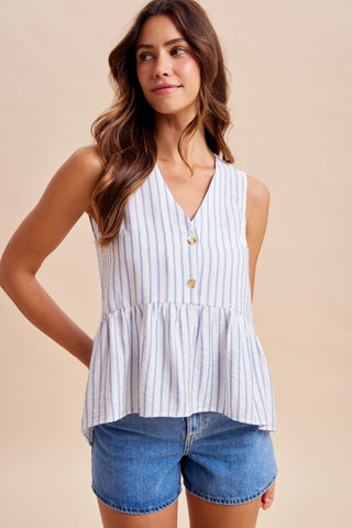 Victoria Peplum Tank-Sleeveless-Anniewear-Summit Lane Boutique, Women's Apparel and Gifts located in Grand Rapids, MI
