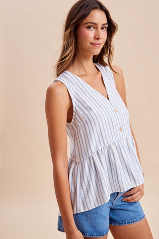 Victoria Peplum Tank-Sleeveless-Anniewear-Summit Lane Boutique, Women's Apparel and Gifts located in Grand Rapids, MI