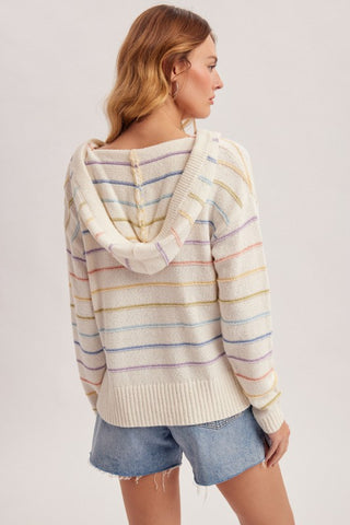 Josette Striped Hoodie-pullover-Hem & Thread-Summit Lane Boutique, Women's Apparel and Gifts located in Grand Rapids, MI