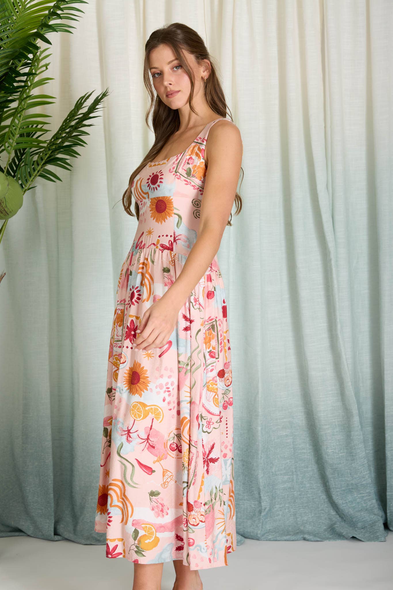 sunny midi dress Sunny Days Floral Midi Dress M Off White by Lane 201
