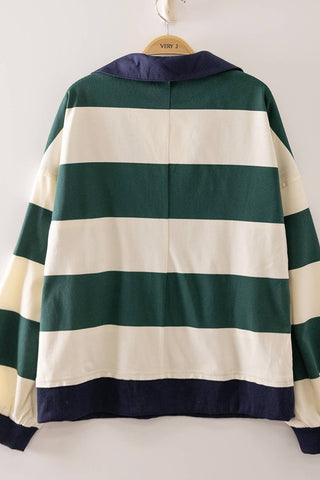 The Varsity Stripe Pullover-pullover-VERY J-Summit Lane Boutique, Women's Apparel and Gifts located in Grand Rapids, MI