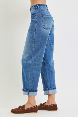 Stacy Barrel Jeans-Jeans-Risen-Summit Lane Boutique, Women's Apparel and Gifts located in Grand Rapids, MI