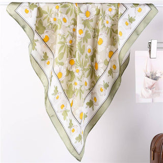 Spring Meadow Daisy Silky Feel Banada Scarf-Scarves-JOSSLYN by wall to wall-Summit Lane Boutique, Women's Apparel and Gifts located in Grand Rapids, MI