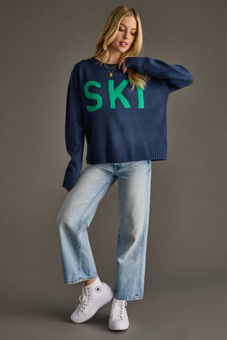 Navy Ski Sweater-Sweaters-Panache Apparel Co.-Summit Lane Boutique, Women's Apparel and Gifts located in Grand Rapids, MI