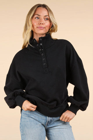 Hannah Balloon Sleeve Pullover-pullover-VERY J-Summit Lane Boutique, Women's Apparel and Gifts located in Grand Rapids, MI