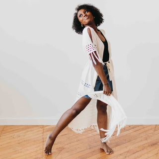 Camila Crochet Kimono-Kimonos-Pretty Simple-Summit Lane Boutique, Women's Apparel and Gifts located in Grand Rapids, MI