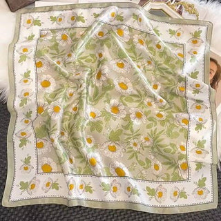 Spring Meadow Daisy Silky Feel Banada Scarf-Scarves-JOSSLYN by wall to wall-Summit Lane Boutique, Women's Apparel and Gifts located in Grand Rapids, MI