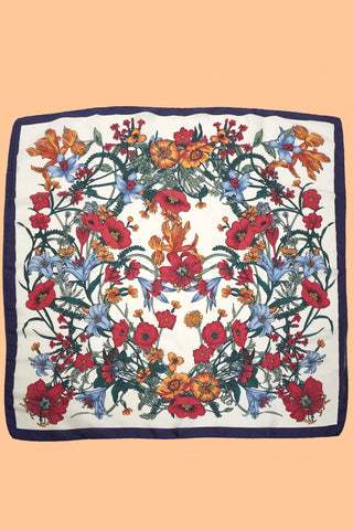 LARGE FLORAL PRINT BANDANA SCARF-Scarves-JOSSLYN by wall to wall-Summit Lane Boutique, Women's Apparel and Gifts located in Grand Rapids, MI