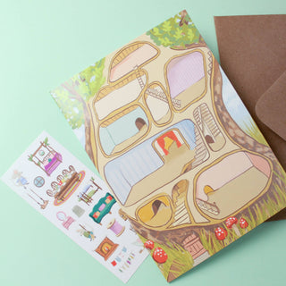 Sticker Scene Card - Mouse House-Cards-Inklings Paperie-Summit Lane Boutique, Women's Apparel and Gifts located in Grand Rapids, MI