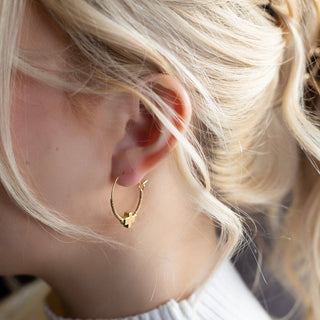 Faithful Hoop Earrings-Earrings-Lenny & Eva-Summit Lane Boutique, Women's Apparel and Gifts located in Grand Rapids, MI