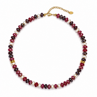 Color Garden Beaded Necklace – Natural Stone Beads Mix-Necklaces-Ellison+Young-Summit Lane Boutique, Women's Apparel and Gifts located in Grand Rapids, MI