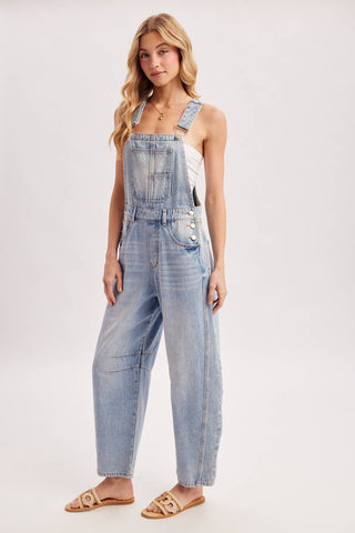 Harper Barrel Overalls-Jeans-Bluivy-Summit Lane Boutique, Women's Apparel and Gifts located in Grand Rapids, MI
