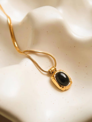 Dax 18K Gold Non-Tarnish Natural Stone Necklace-Necklaces-Flânerie by MAIQ-Summit Lane Boutique, Women's Apparel and Gifts located in Grand Rapids, MI