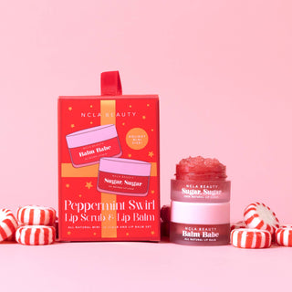 Peppermint Swirl Lip Treatment Holiday Ornament Gift Set-Bath & Body-NCLA Beauty-Summit Lane Boutique, Women's Apparel and Gifts located in Grand Rapids, MI