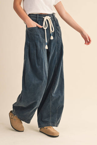 Ashlyn Corduroy Barrel Pants-Pants-&MERCI-Summit Lane Boutique, Women's Apparel and Gifts located in Grand Rapids, MI