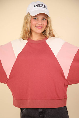 Bailey Color Block Pullover-Sweatshirt-VERY J-Summit Lane Boutique, Women's Apparel and Gifts located in Grand Rapids, MI