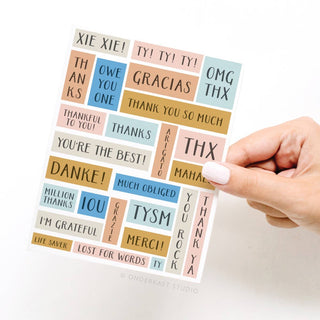 Various Thanks Greeting Card-Greeting Cards-Onderkast Studio-Summit Lane Boutique, Women's Apparel and Gifts located in Grand Rapids, MI