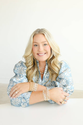 June Fluted in Silver with Gold-Bracelets-Beaded Blondes-Summit Lane Boutique, Women's Apparel and Gifts located in Grand Rapids, MI