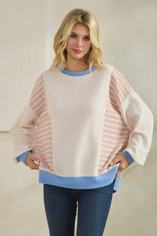 Britney Color Block Stripe Top-Long Sleeves-Tres Bien, Inc-Summit Lane Boutique, Women's Apparel and Gifts located in Grand Rapids, MI