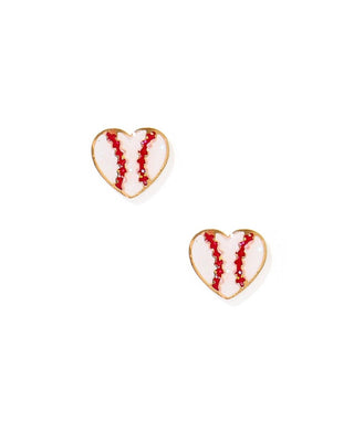 Screwback Stud Earrings - Baseball Gold-Earrings-LINNY CO-Summit Lane Boutique, Women's Apparel and Gifts located in Grand Rapids, MI