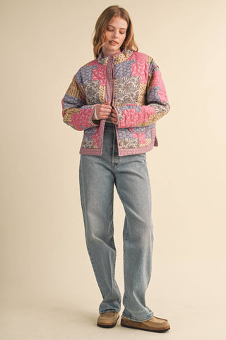 Pretty in Patchwork Quilted Jacket-Jacket-&MERCI-Summit Lane Boutique, Women's Apparel and Gifts located in Grand Rapids, MI