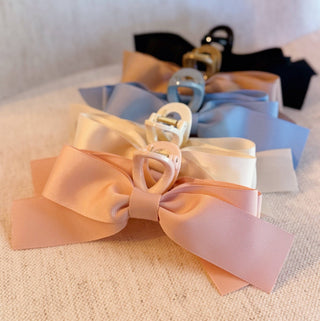 Gross Grain Bow Hair Claw-Hair Accessories-Ellison+Young-Summit Lane Boutique, Women's Apparel and Gifts located in Grand Rapids, MI