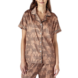 Feline Fancy Satin Pajama Top