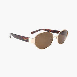 COCO AMBER Polarized Oval Metal Fashion Sunglasses-Sunglasses-Kohv Eyewear-Summit Lane Boutique, Women's Apparel and Gifts located in Grand Rapids, MI