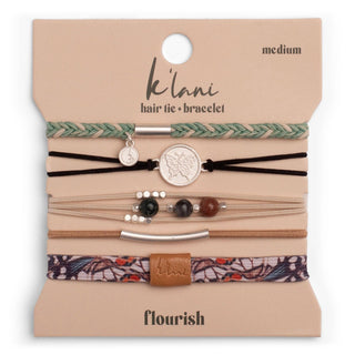 "Flourish" Natural Butterfly Hair Tie Bracelets-Bracelets-K'lani hair tie bracelets-Summit Lane Boutique, Women's Apparel and Gifts located in Grand Rapids, MI